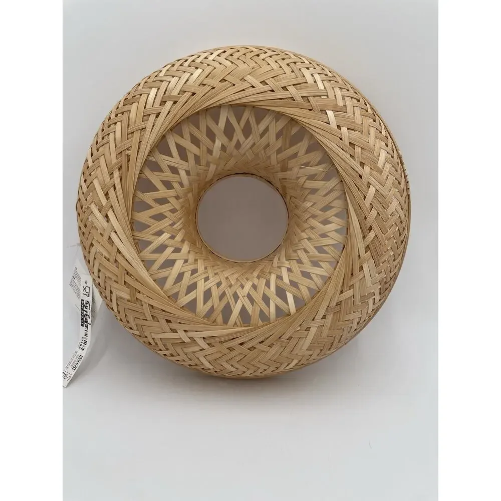 IKEA Round Serving Basket Bamboo Crackers Breads Chips Or Wall Display Basket